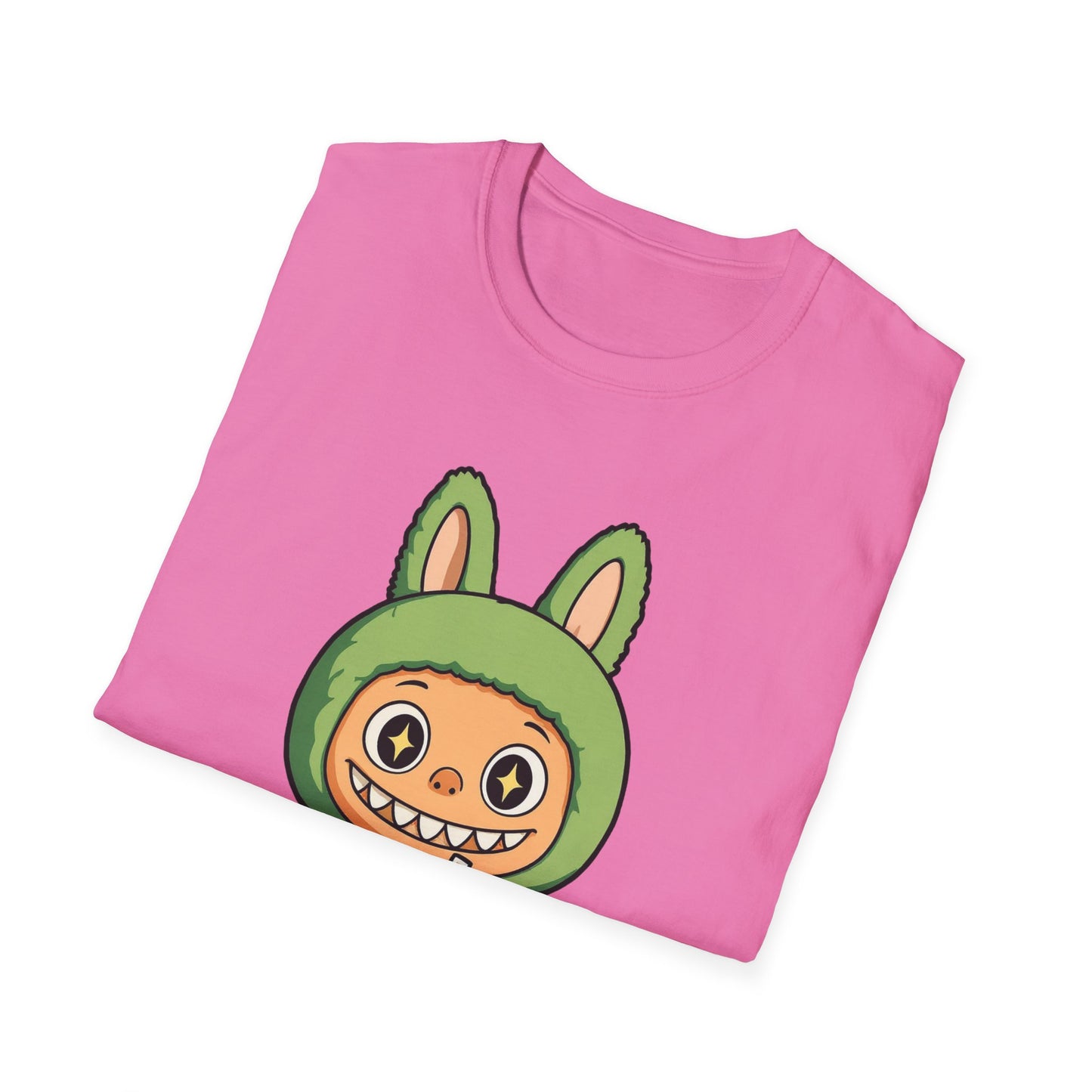 T-Shirt Unisex Labubu Softstyle – Design Kawaii con Bubble Tea.