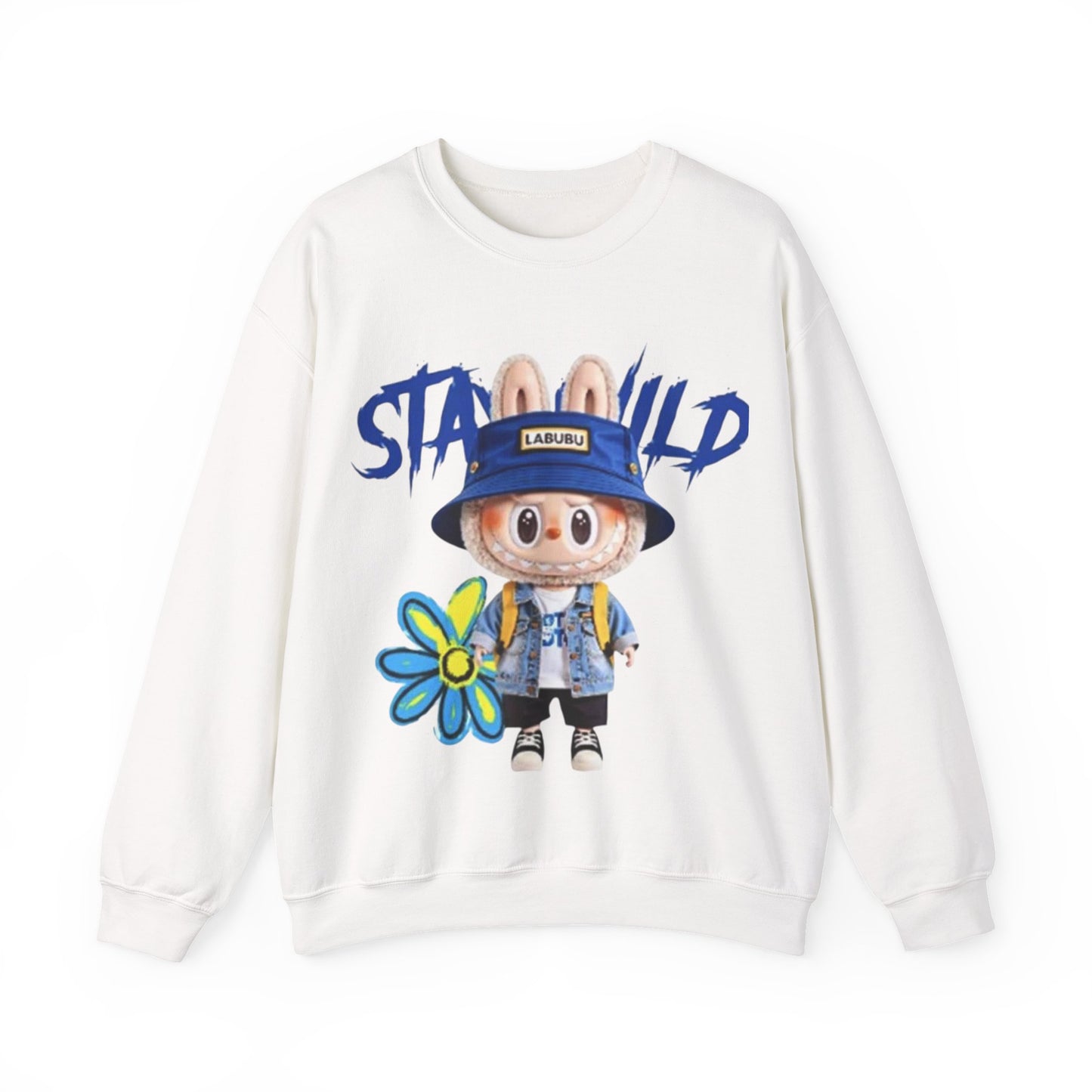 Felpa Unisex Labubu Stay Wild – Streetwear Casual con Design Cartoon.