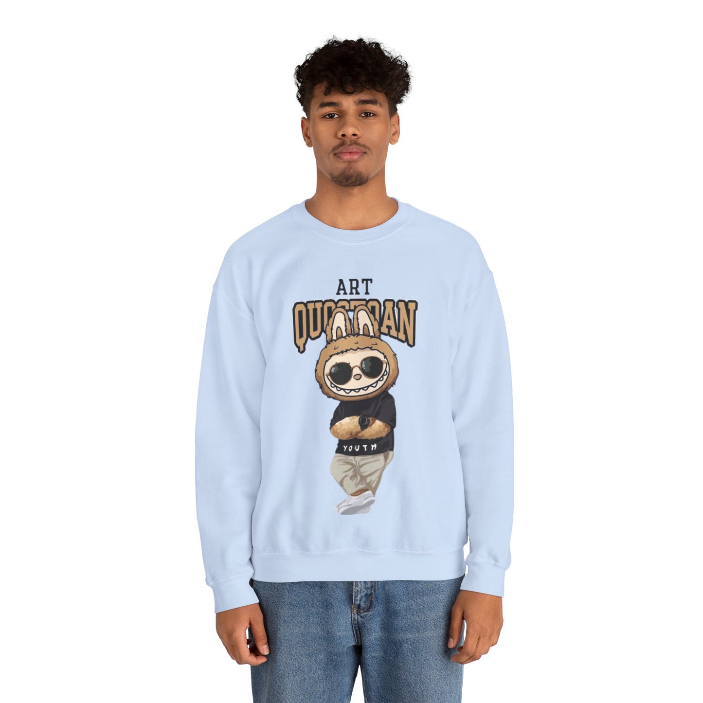 Felpa Unisex Labubu Art Quotidian – Streetwear Casual Heavy Blend.