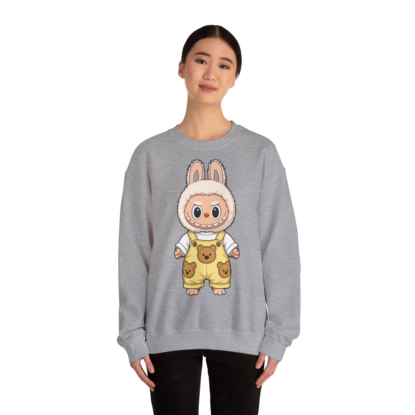 Felpa Unisex Labubu Teddy Overalls – Sweatshirt - Streetwear Heavy Blend™.