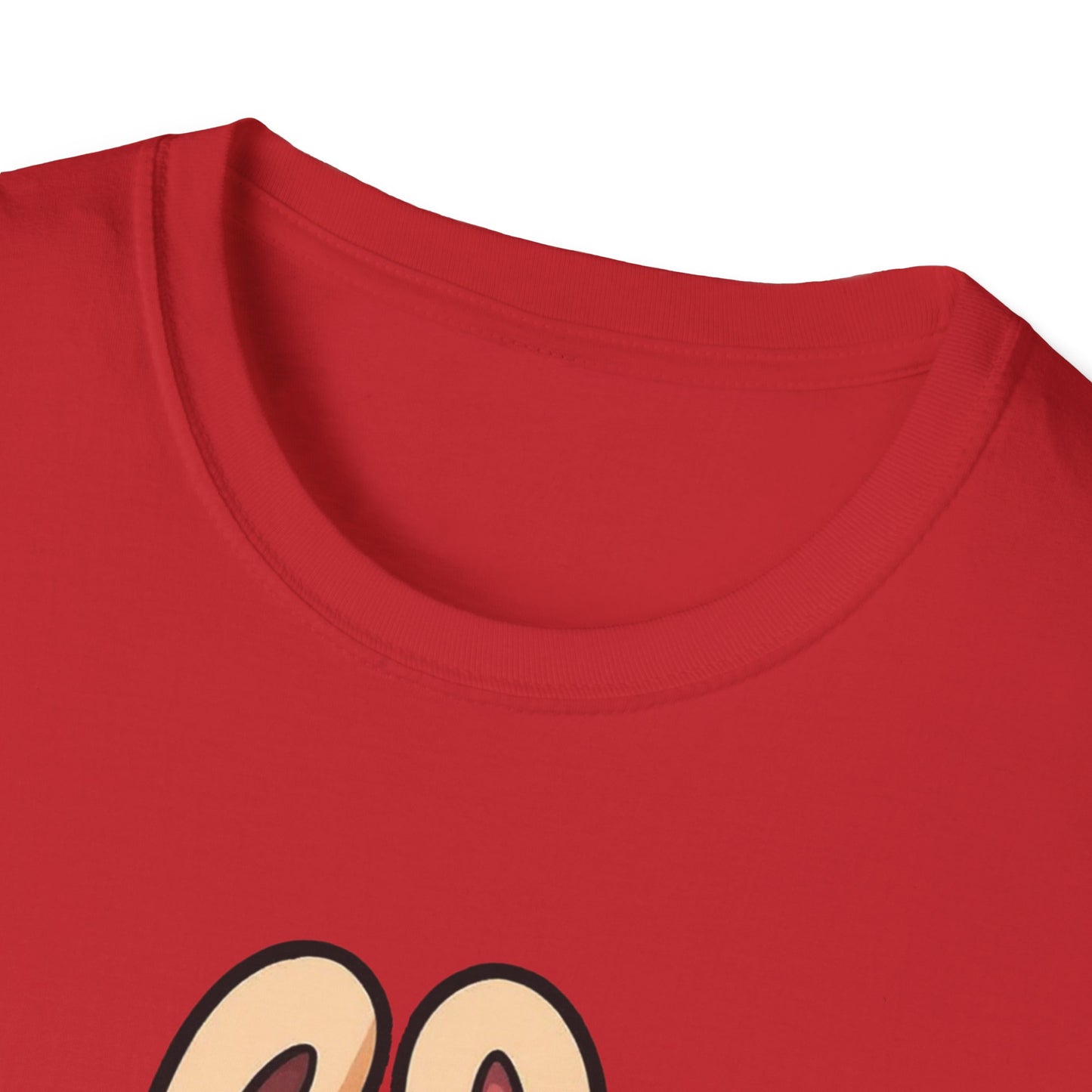T-Shirt Unisex Labubu Softstyle – Outfit Cartoon Kawaii Rosa Orsetto Fragola.
