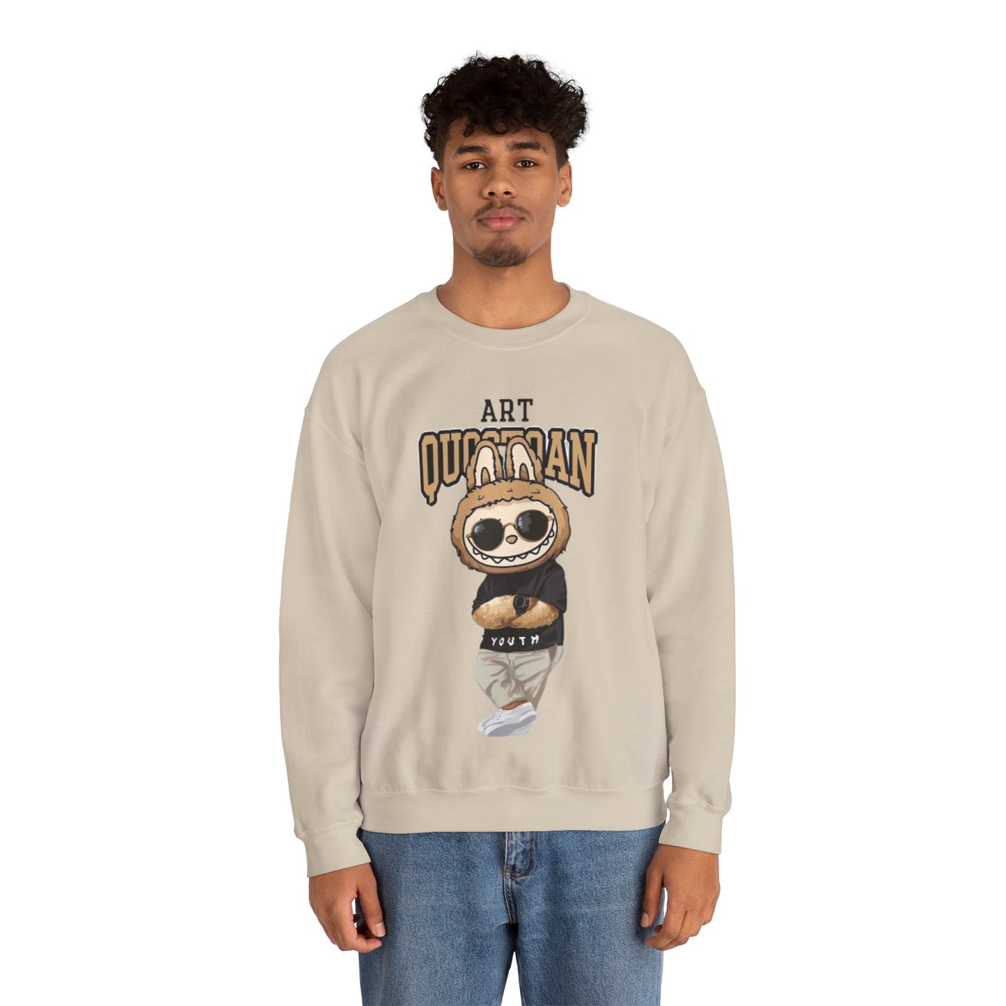 Felpa Unisex Labubu Art Quotidian – Streetwear Casual Heavy Blend.