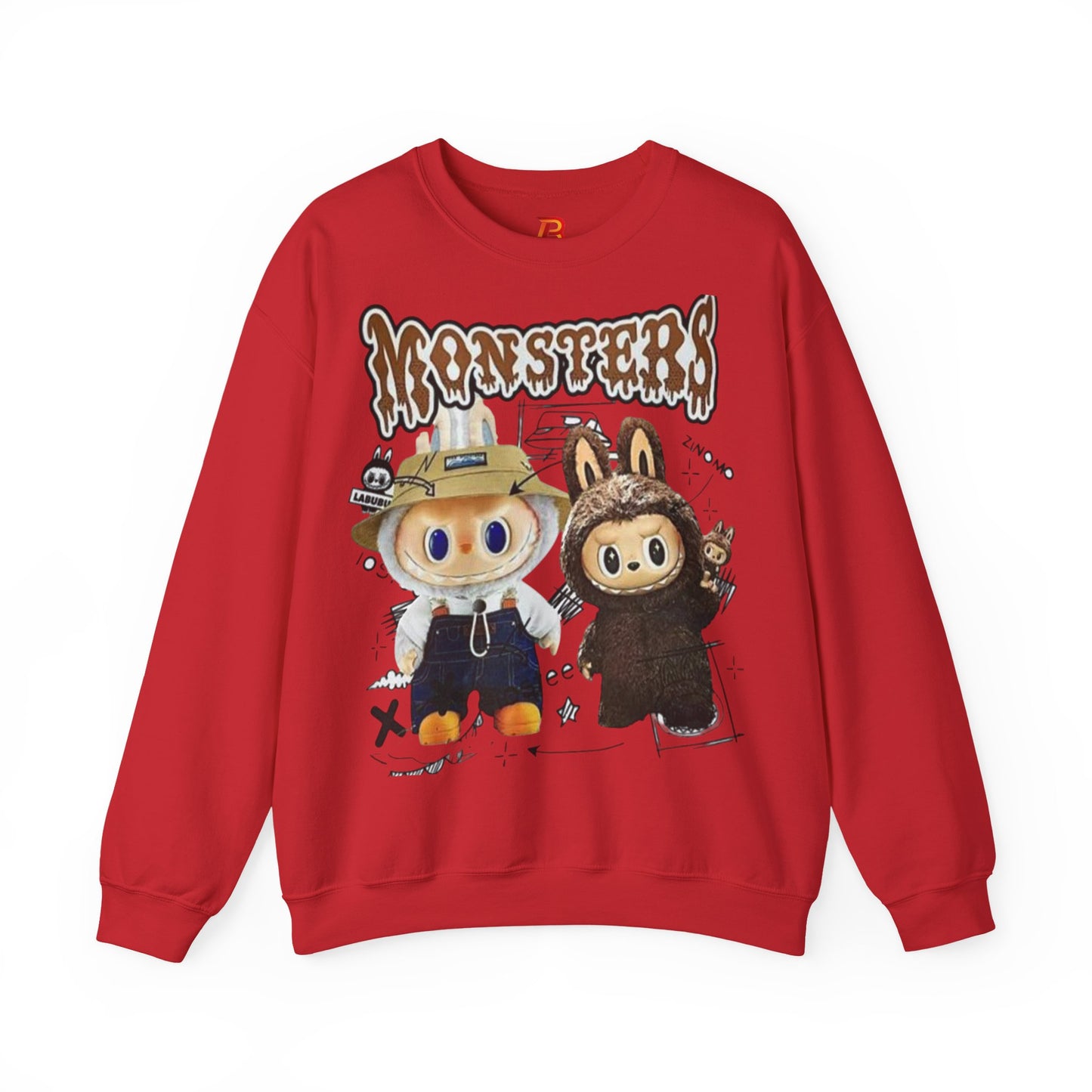 Felpa Unisex Labubu Monsters – Sweatshirt Streetwear Casual Heavy Blend.