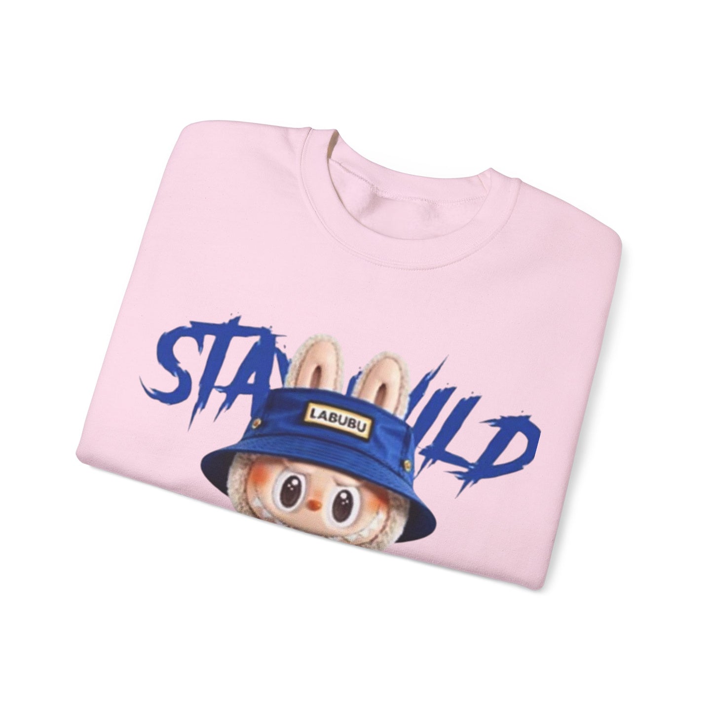 Felpa Unisex Labubu Stay Wild – Streetwear Casual con Design Cartoon.