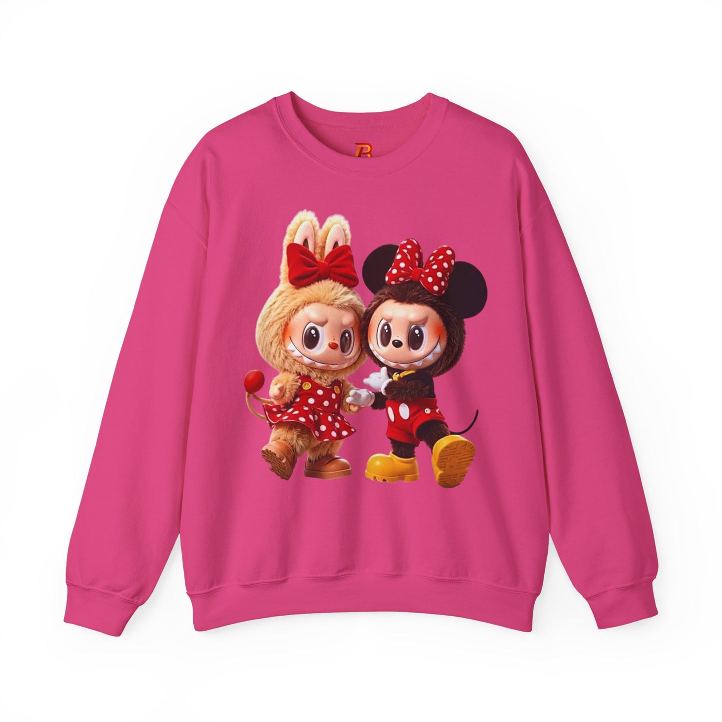 Felpa Unisex Labubu Cartoon – Sweatshirt Streetwear Rossa, Moda Urban e Comfort.