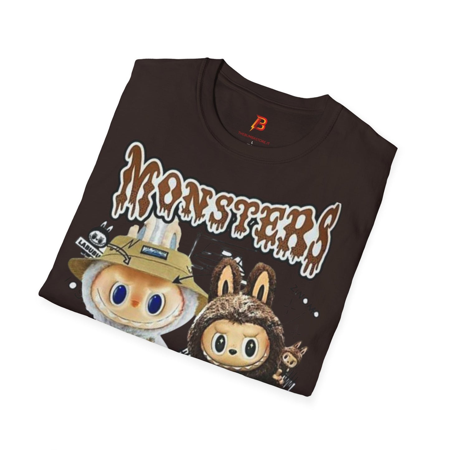 T-Shirt Unisex Labubu Softstyle – Design Monsters Kawaii con Coppia Iconica.
