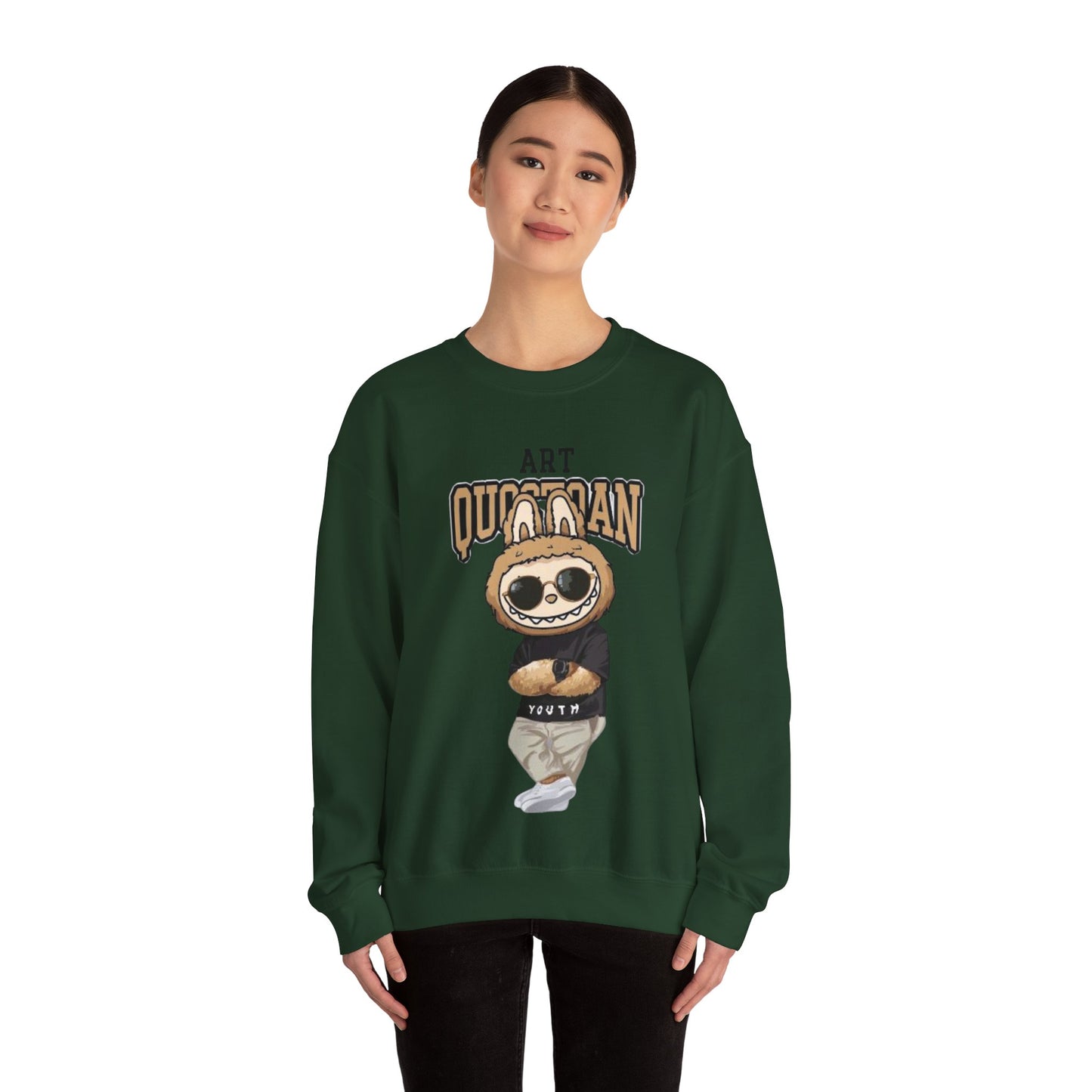 Felpa Unisex Labubu Art Quotidian – Streetwear Casual Heavy Blend.