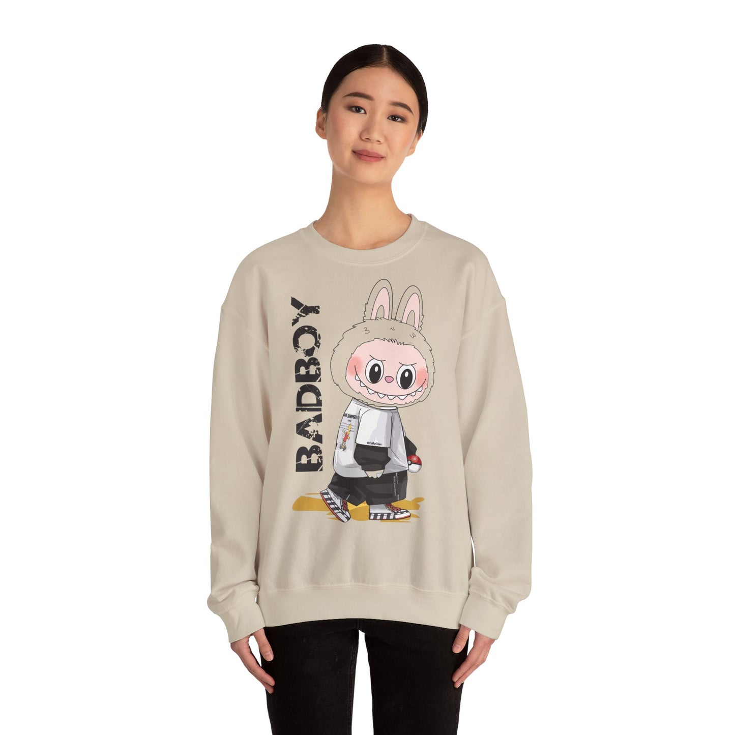 Felpa Unisex Labubu BADBOY – Streetwear Casual Heavy Blend.