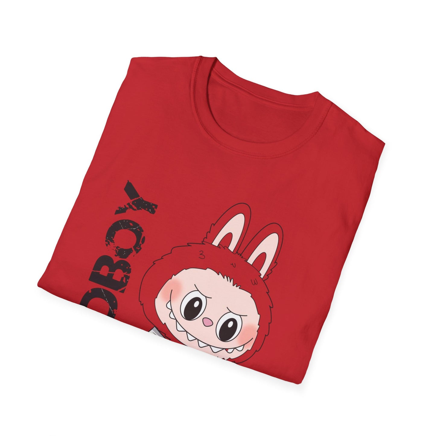 T-Shirt Unisex Labubu Softstyle – Design Streetwear Kawaii “Bad Boy”.