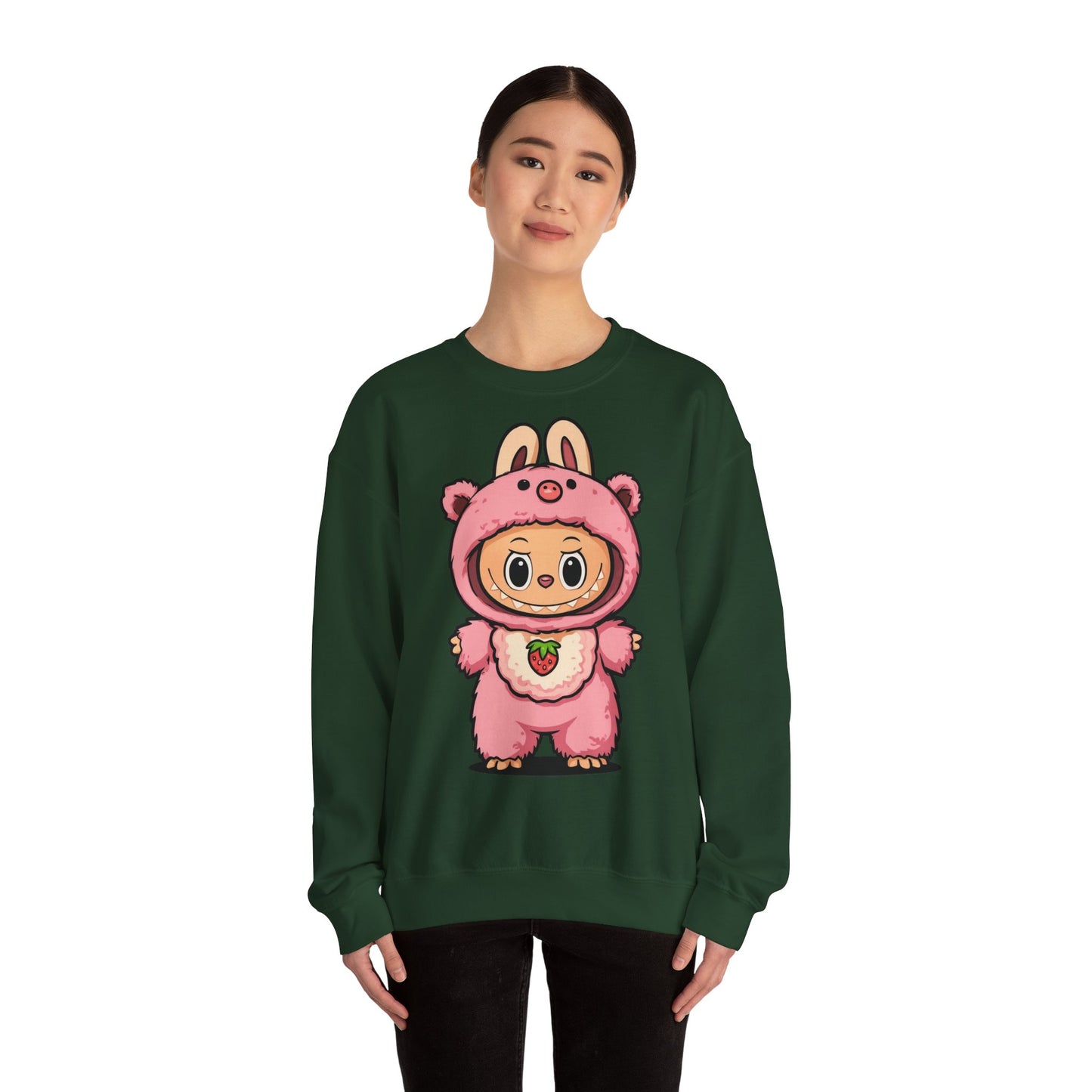 Felpa Unisex Labubu Rosa – Sweatshirt Streetwear Casual, Comfort e Stile Giocoso.