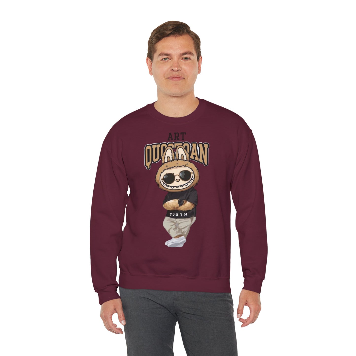 Felpa Unisex Labubu Art Quotidian – Streetwear Casual Heavy Blend.