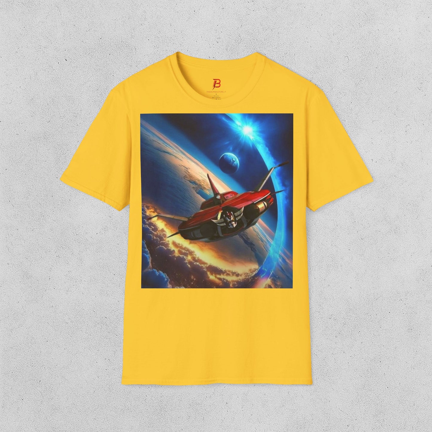 T-Shirt Goldrake UFO Robot – Unisex Softstyle in Cotone | Grafica Spaziale Retrò Anime