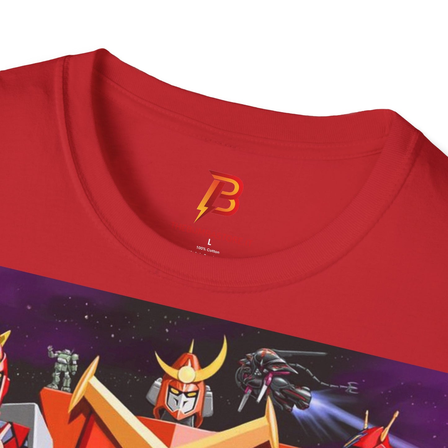 "T-shirt robot giapponesi anni ‘80 in cotone morbido. Un must per fan anime e collezionisti. Comfort e stile per ogni occasione.