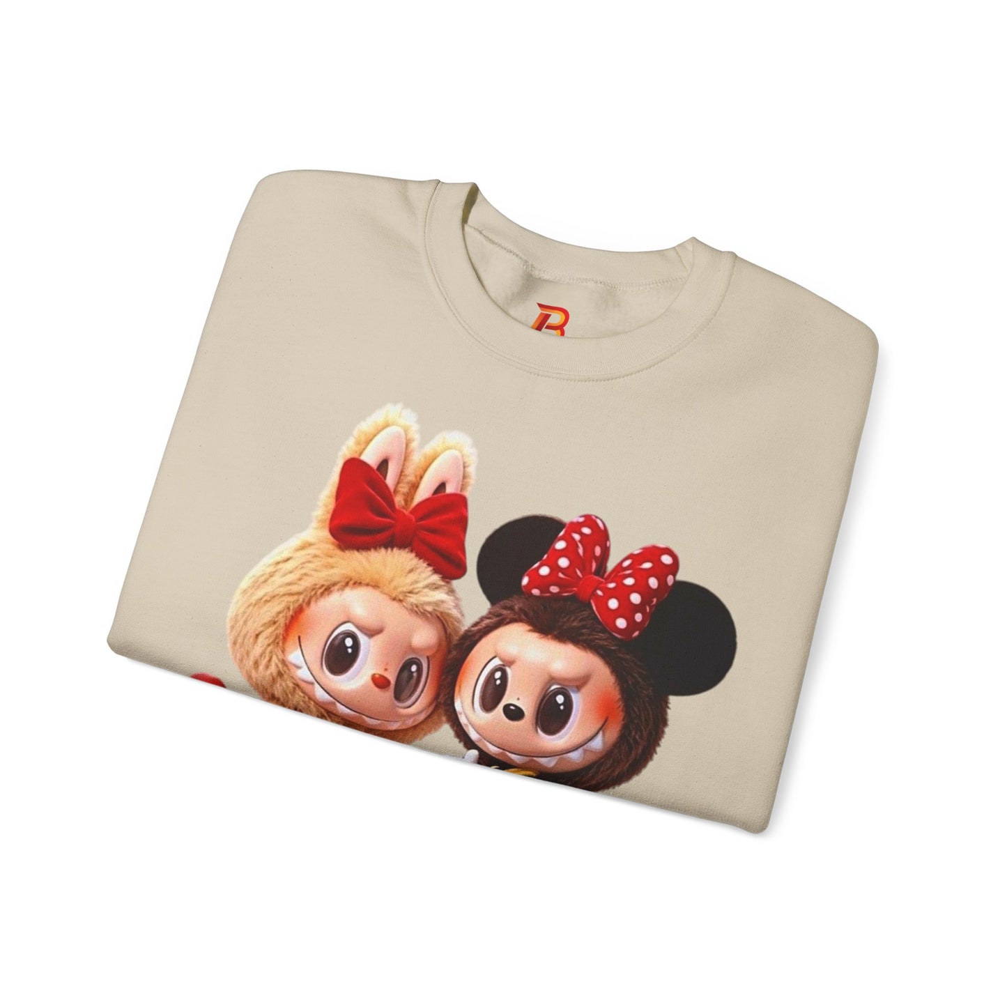 Felpa Unisex Labubu Cartoon – Sweatshirt Streetwear Rossa, Moda Urban e Comfort.