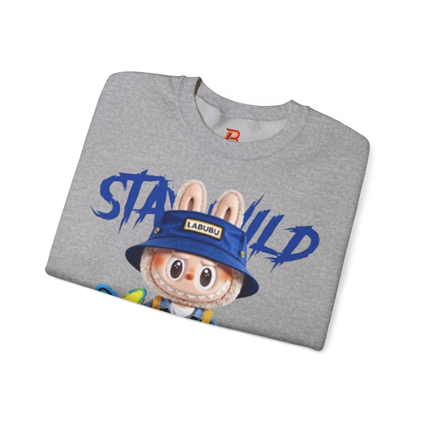 Felpa Unisex Labubu Stay Wild – Streetwear Casual con Design Cartoon.