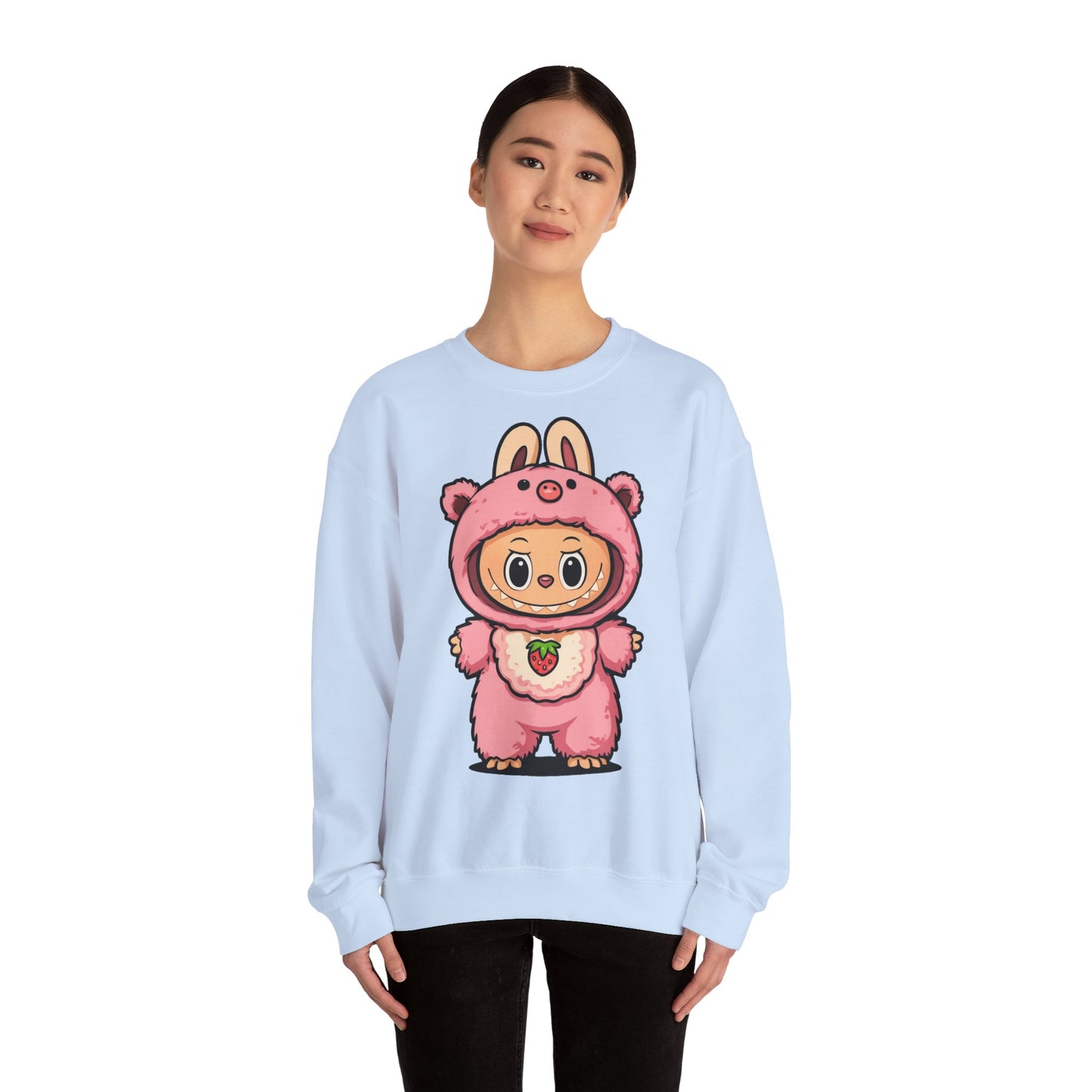 Felpa Unisex Labubu Rosa – Sweatshirt Streetwear Casual, Comfort e Stile Giocoso.