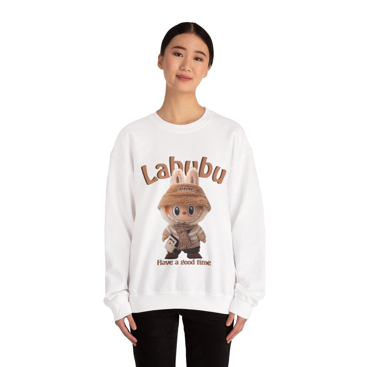 Felpa Unisex Labubu Have a Good Time – Streetwear Casual Heavy Blend.