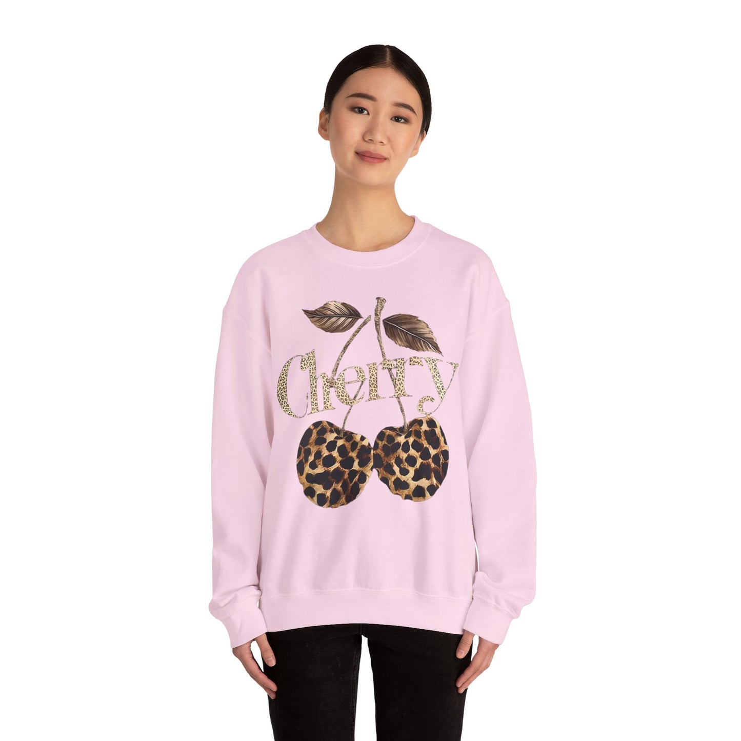 Felpa Unisex "Cherry Leopard" – Stampa Ciliegie Animalier, Stile Streetwear alla Moda.