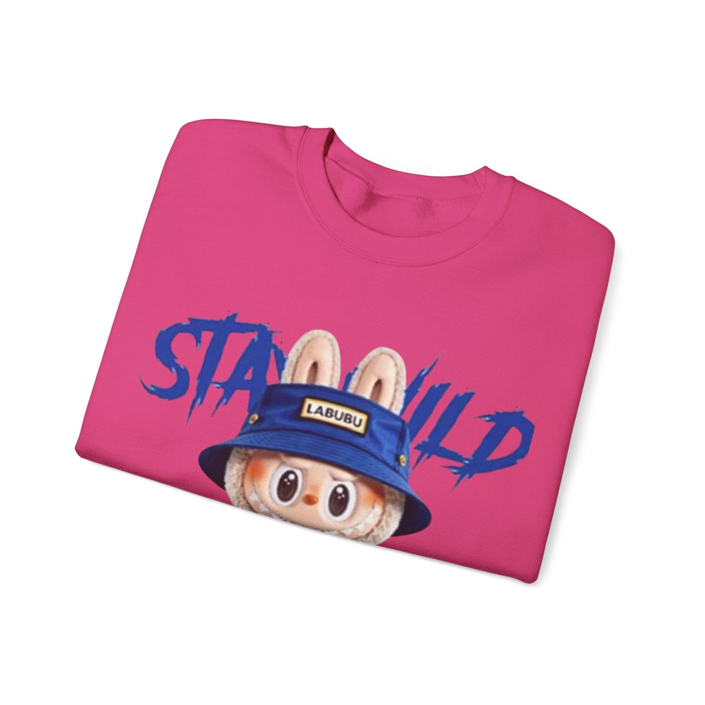 Felpa Unisex Labubu Stay Wild – Streetwear Casual con Design Cartoon.