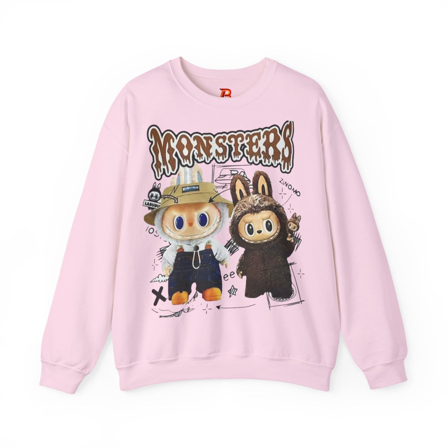 Felpa Unisex Labubu Monsters – Sweatshirt Streetwear Casual Heavy Blend.