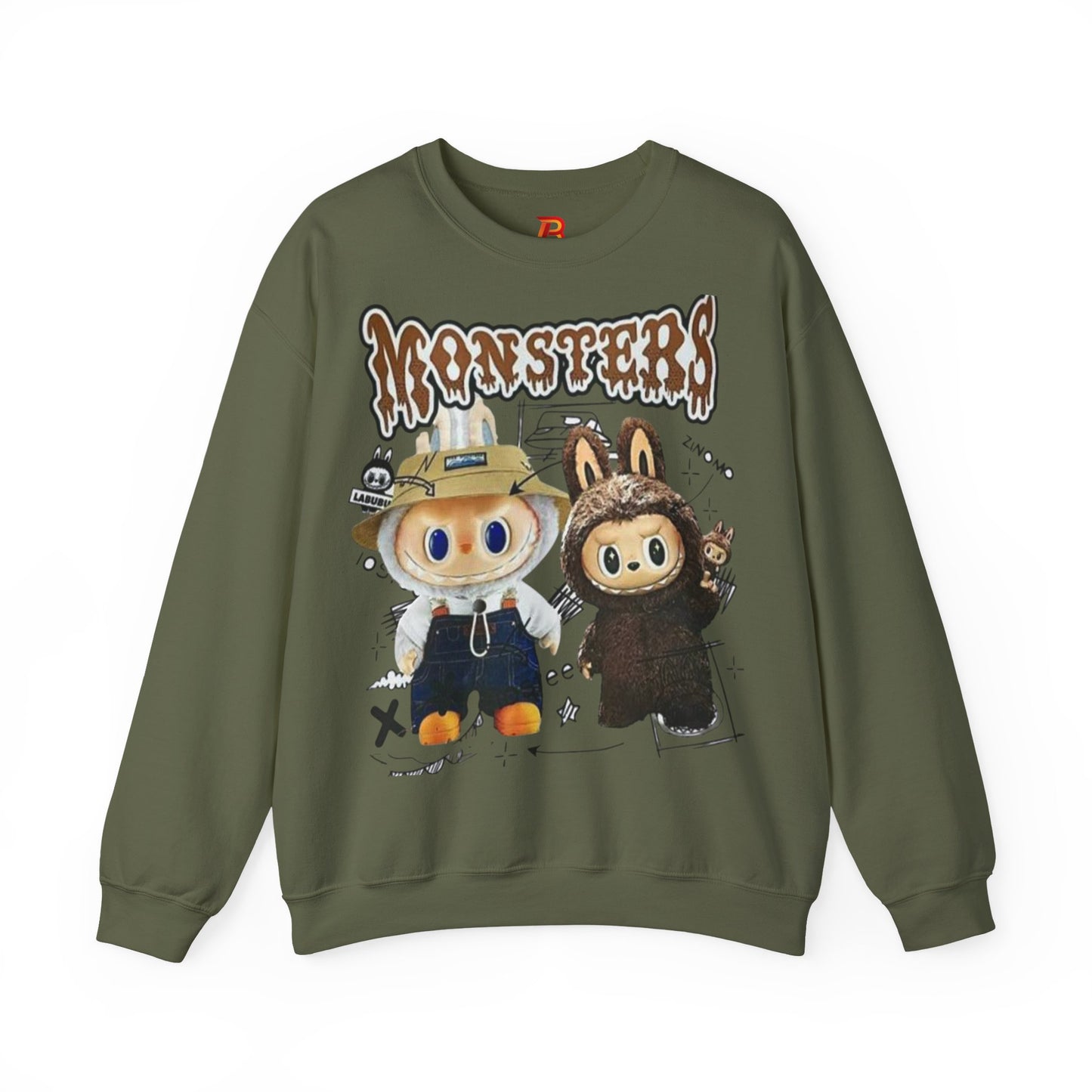 Felpa Unisex Labubu Monsters – Sweatshirt Streetwear Casual Heavy Blend.