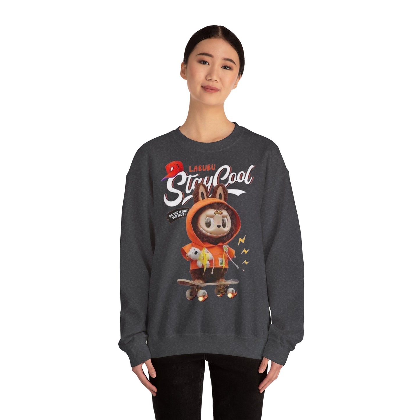 Felpa Unisex Labubu Stay Cool – Sweatshirt _ Streetwear Heavy Blend.