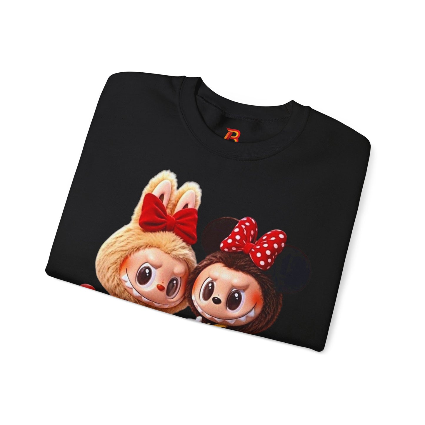 Felpa Unisex Labubu Cartoon – Sweatshirt Streetwear Rossa, Moda Urban e Comfort.