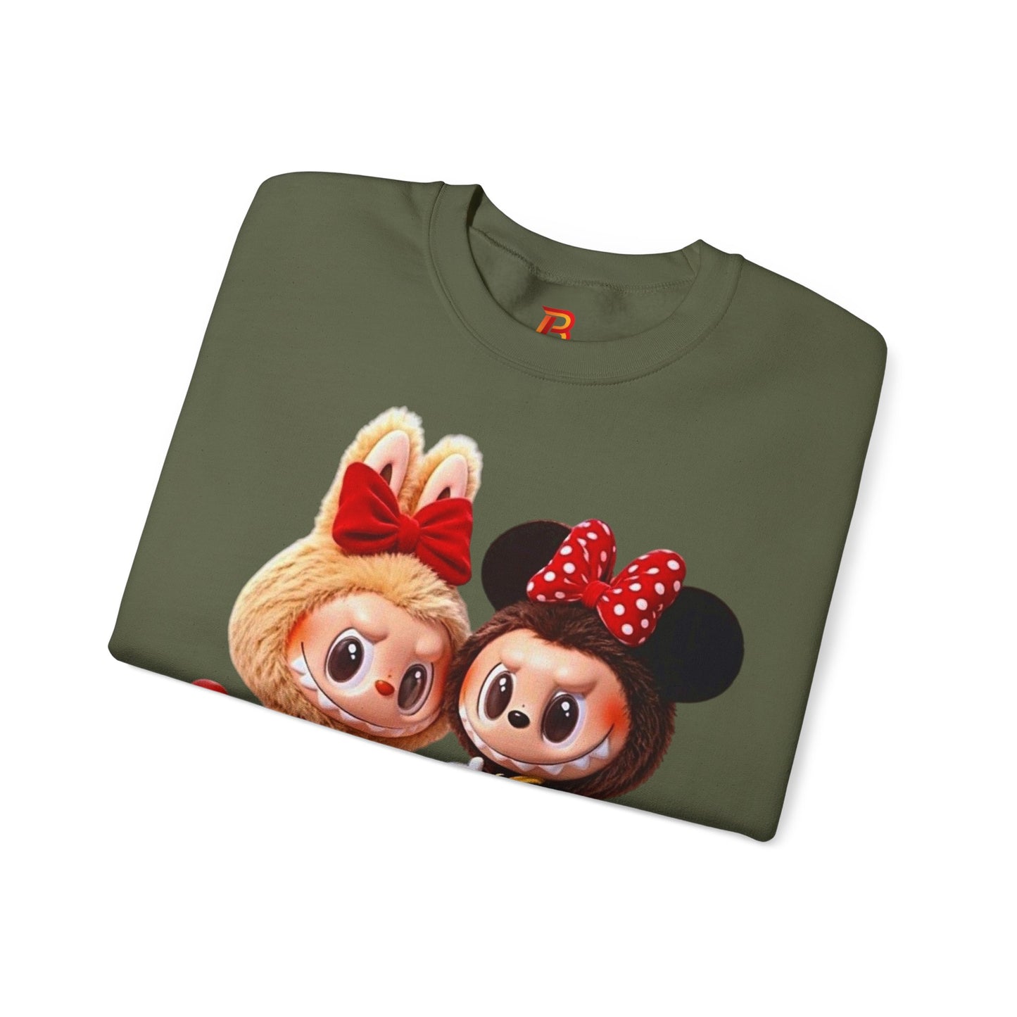 Felpa Unisex Labubu Cartoon – Sweatshirt Streetwear Rossa, Moda Urban e Comfort.