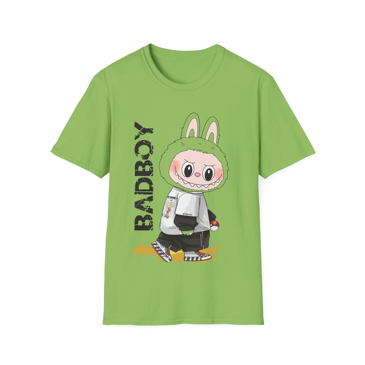 T-Shirt Unisex Labubu Softstyle – Design Streetwear Kawaii “Bad Boy”.