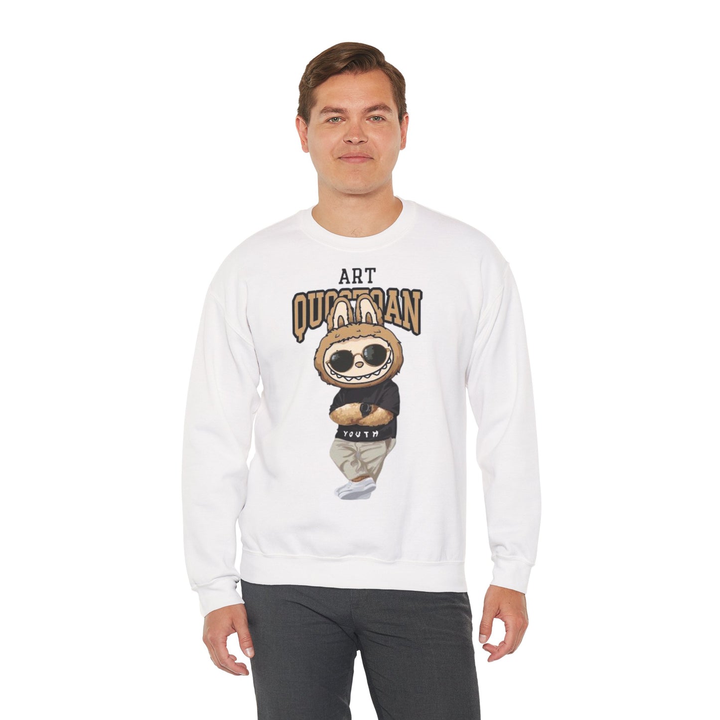 Felpa Unisex Labubu Art Quotidian – Streetwear Casual Heavy Blend.