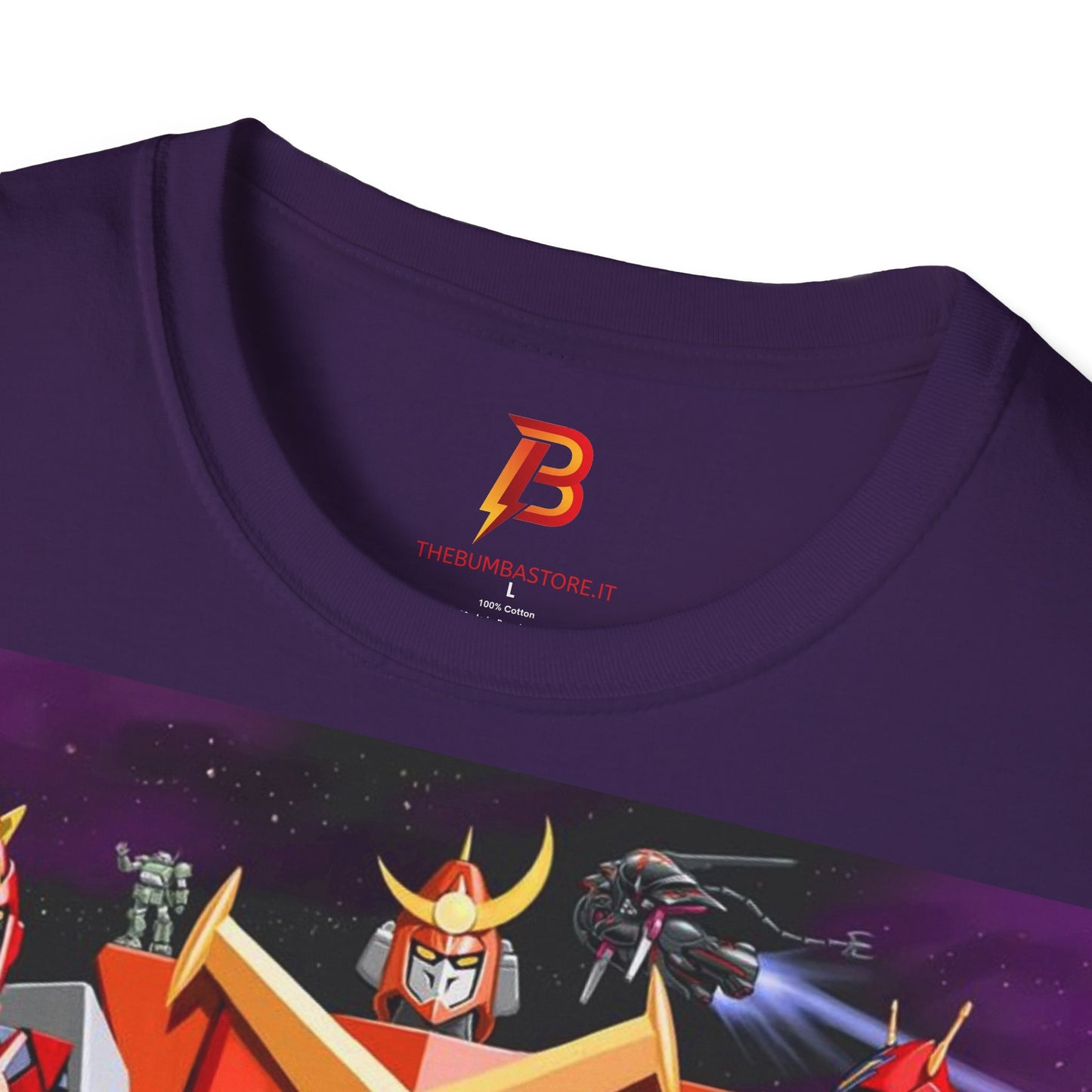 "T-shirt robot giapponesi anni ‘80 in cotone morbido. Un must per fan anime e collezionisti. Comfort e stile per ogni occasione.