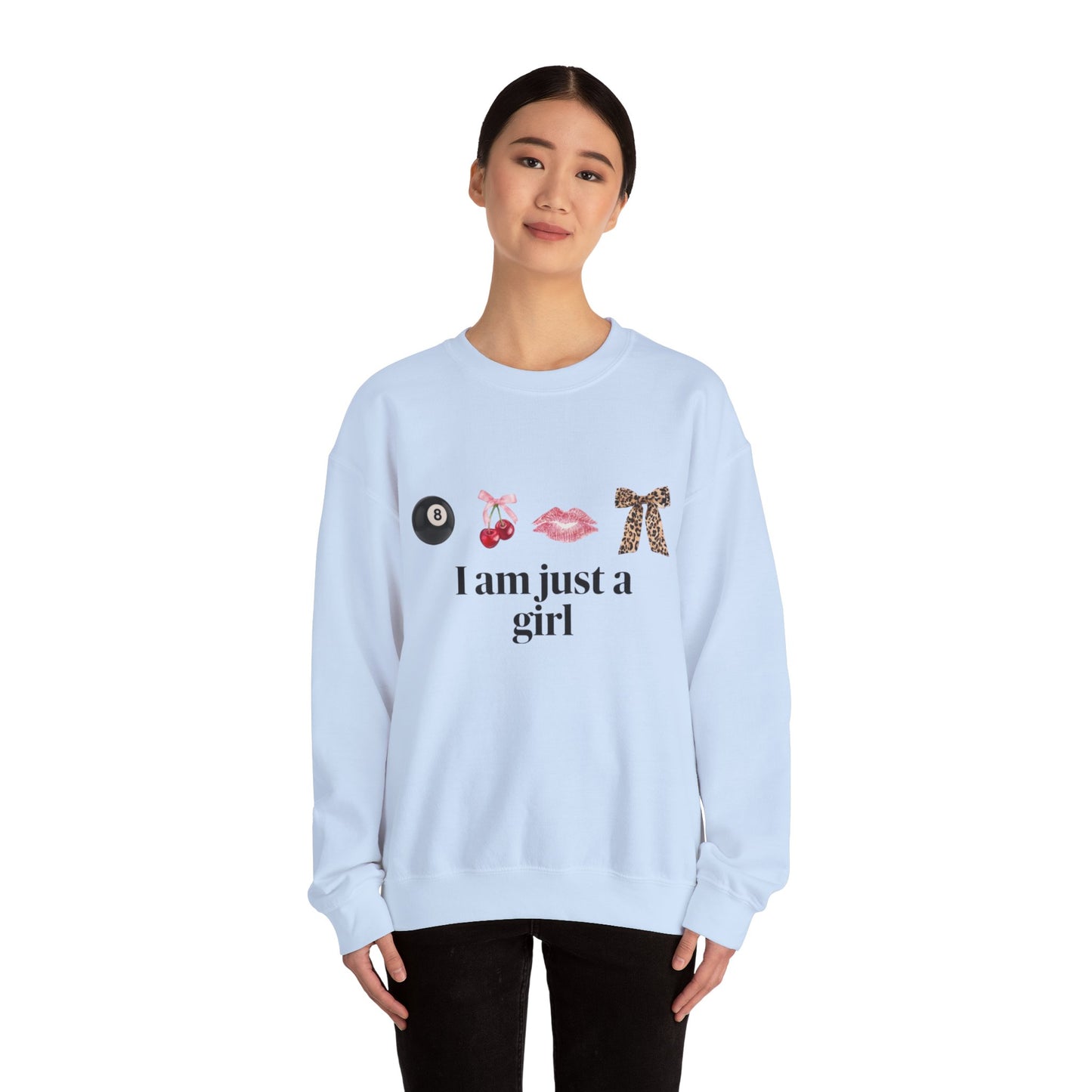 Felpa “I Am Just a Girl” – Stampa DTG di Alta Qualità | Moda Donna Trendy e Comoda.