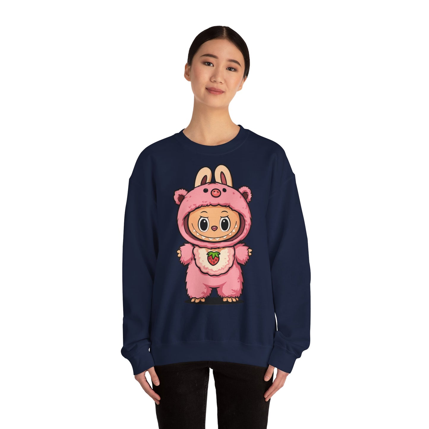 Felpa Unisex Labubu Rosa – Sweatshirt Streetwear Casual, Comfort e Stile Giocoso.