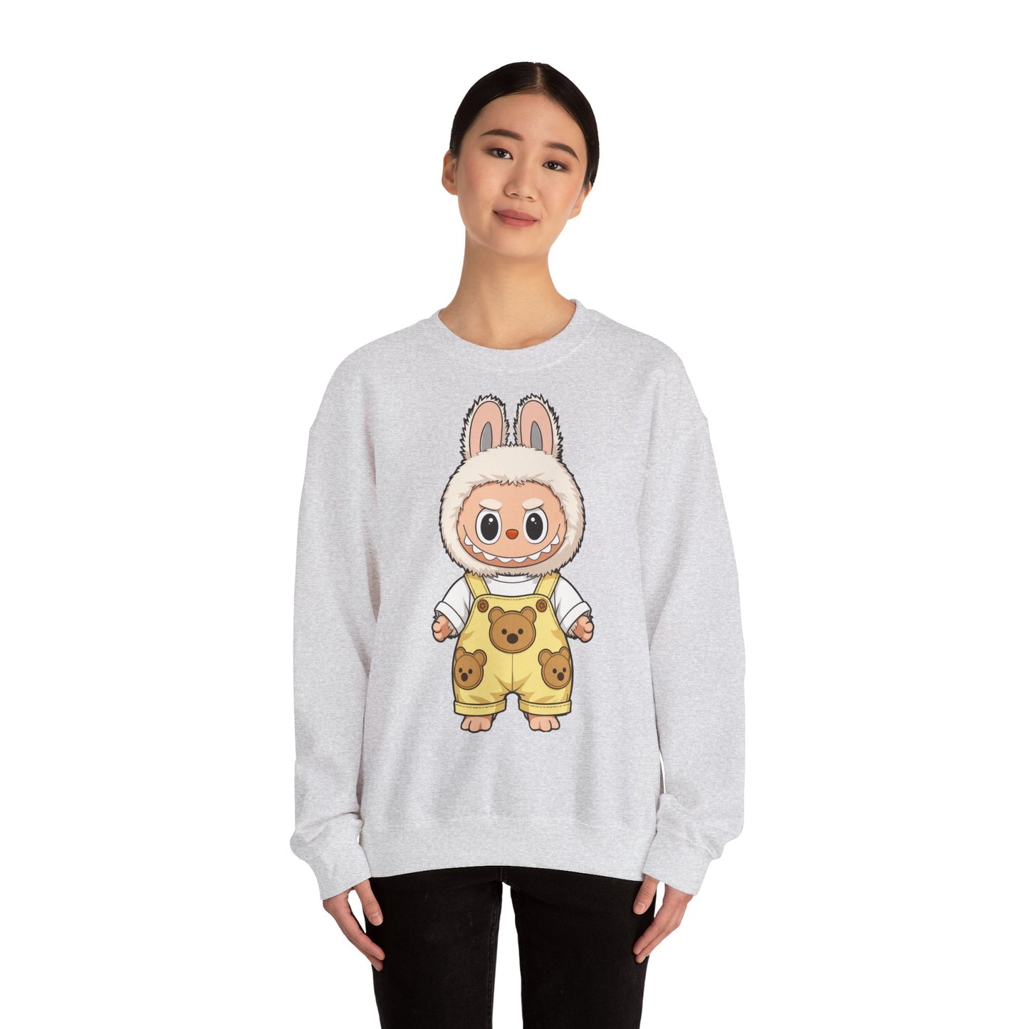 Felpa Unisex Labubu Teddy Overalls – Sweatshirt - Streetwear Heavy Blend™.