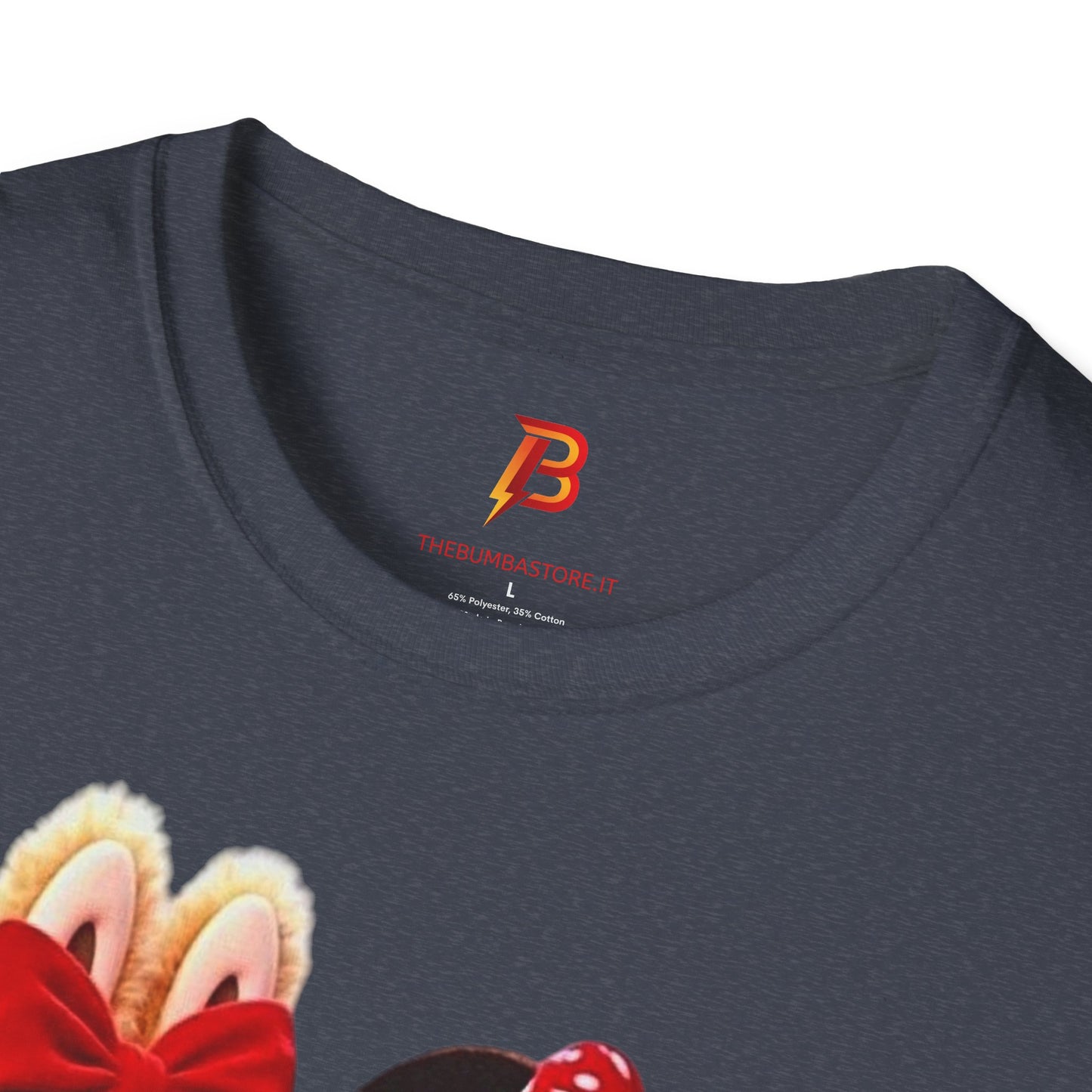 T-Shirt Unisex Labubu Softstyle  – Design Kawaii Coppia in Stile Minnie & Mickey.