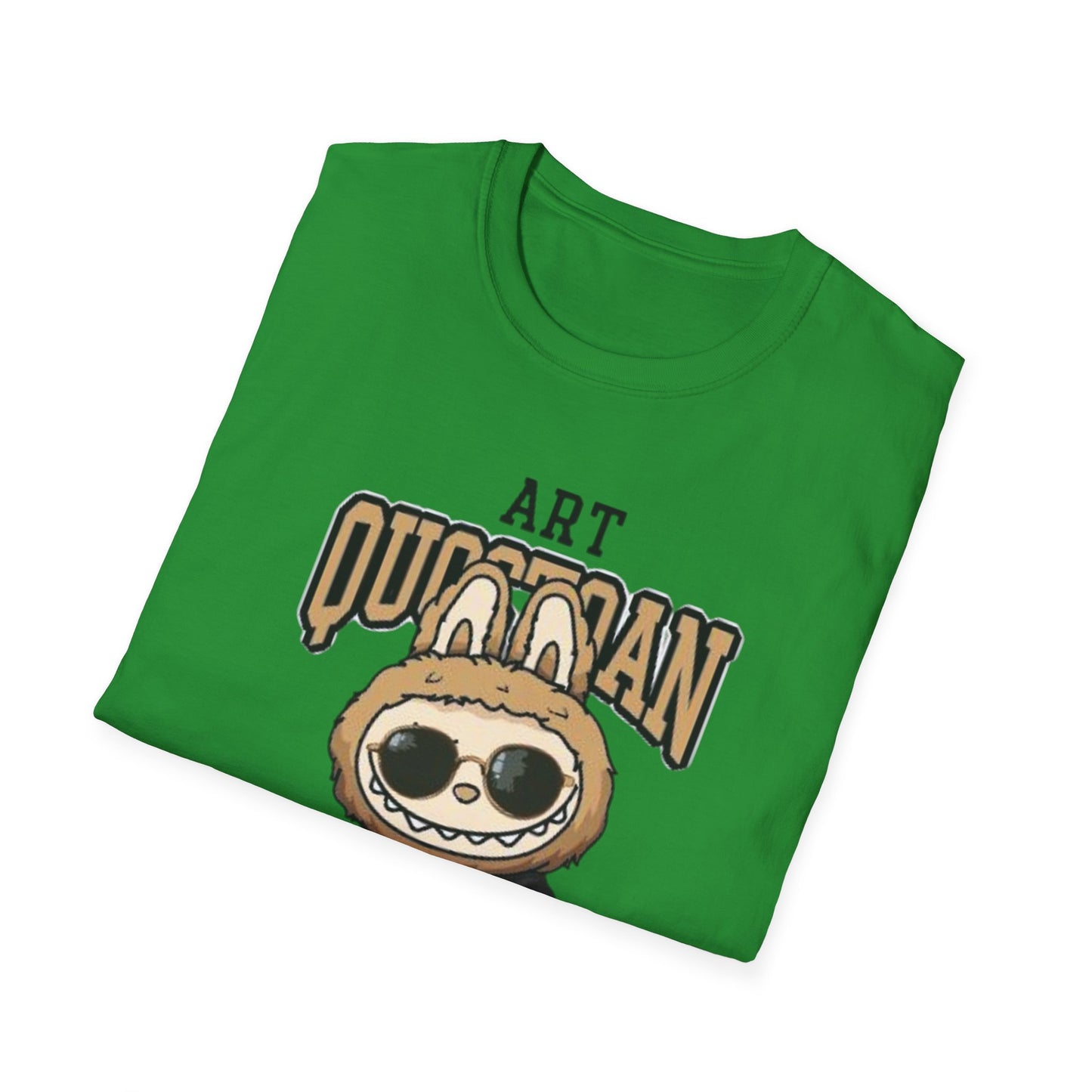 T-Shirt Unisex Labubu Softstyle – Design Urban Kawaii con Occhiali da Sole.
