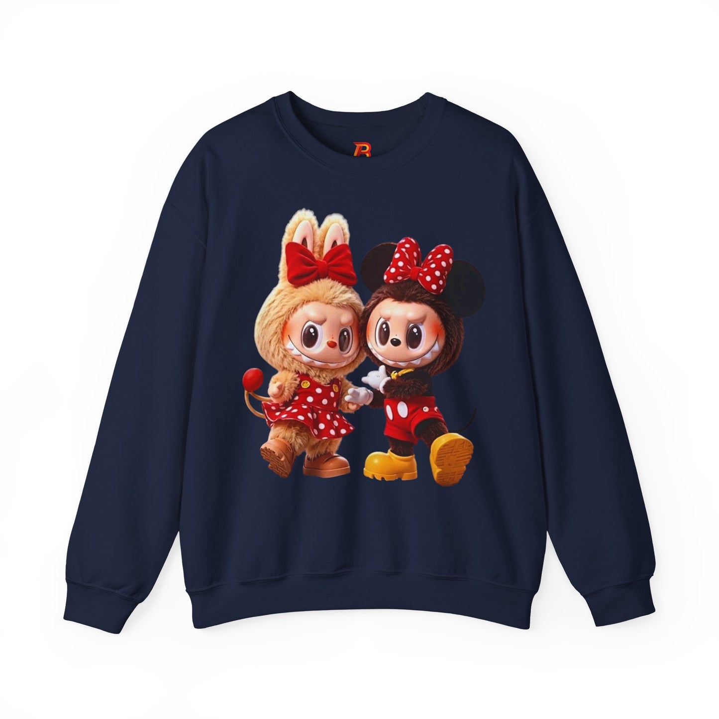 Felpa Unisex Labubu Cartoon – Sweatshirt Streetwear Rossa, Moda Urban e Comfort.