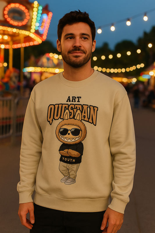 Felpa Unisex Labubu Art Quotidian – Streetwear Casual Heavy Blend.