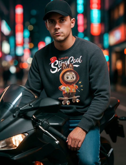Felpa Unisex Labubu Stay Cool – Sweatshirt _ Streetwear Heavy Blend.