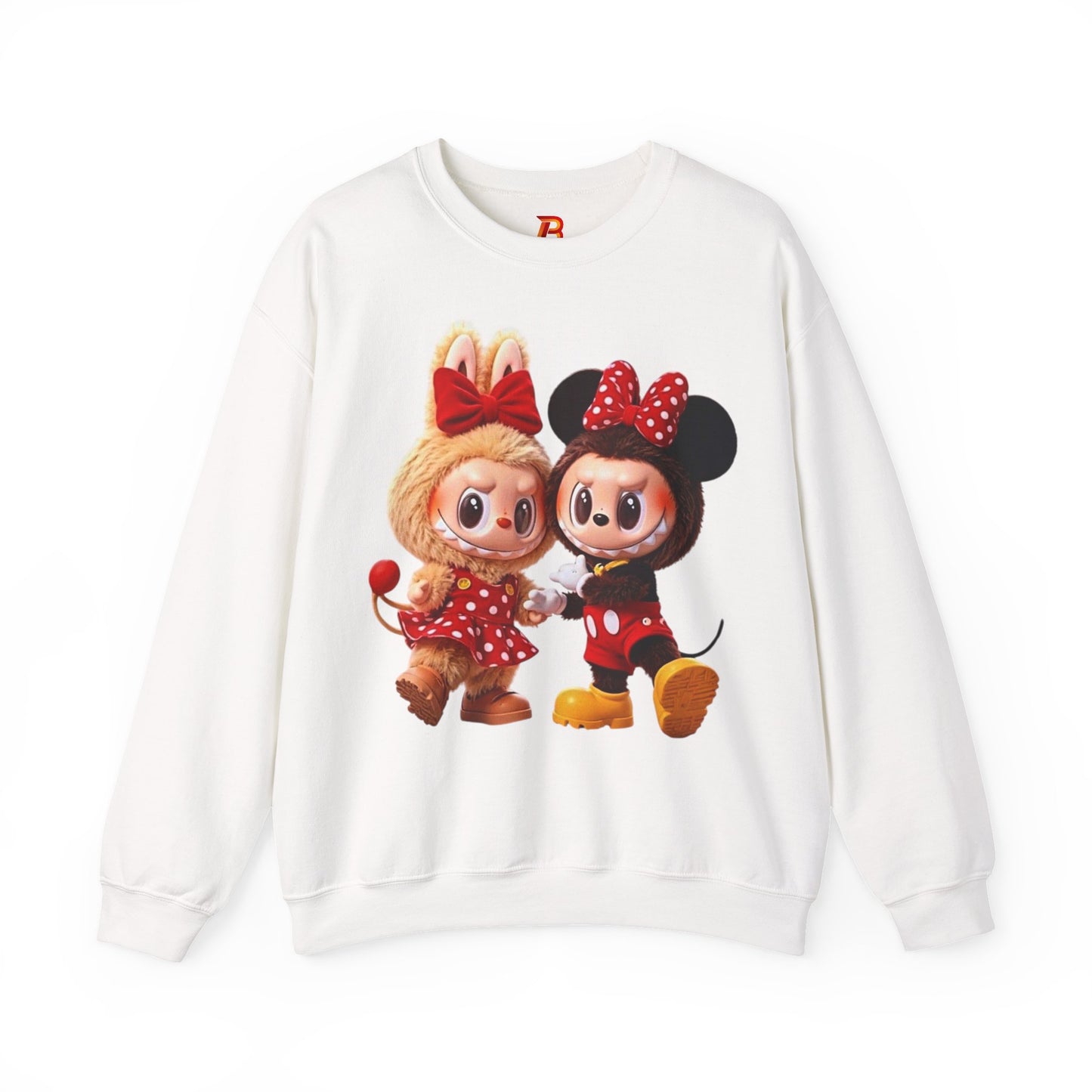Felpa Unisex Labubu Cartoon – Sweatshirt Streetwear Rossa, Moda Urban e Comfort.