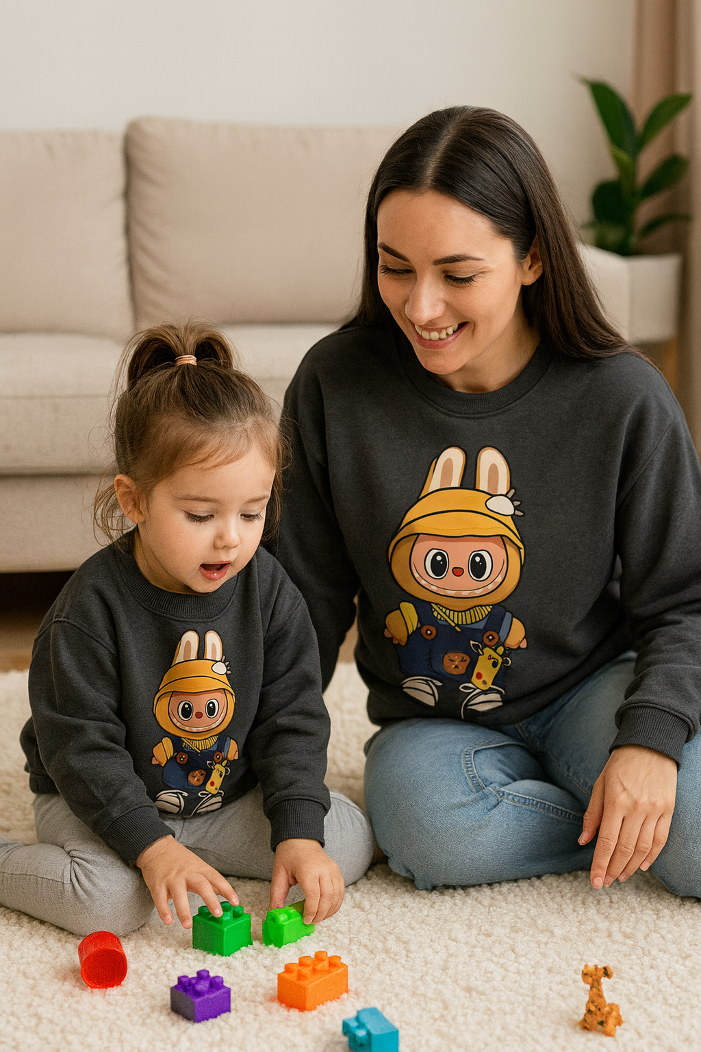 Felpa Unisex Labubu Hoodie Style – Sweatshirt - Streetwear Heavy Blend.