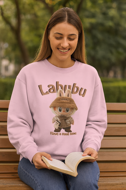 Felpa Unisex Labubu Have a Good Time – Streetwear Casual Heavy Blend.