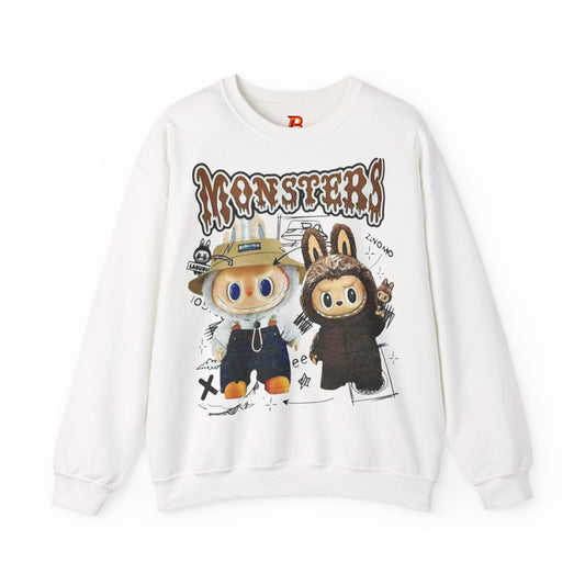 Felpa Unisex Labubu Monsters – Sweatshirt Streetwear Casual Heavy Blend.
