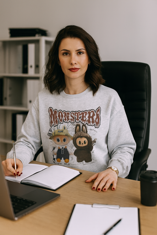 Felpa Unisex Labubu Monsters – Sweatshirt Streetwear Casual Heavy Blend.