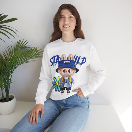 Felpa Unisex Labubu Stay Wild – Streetwear Casual con Design Cartoon.
