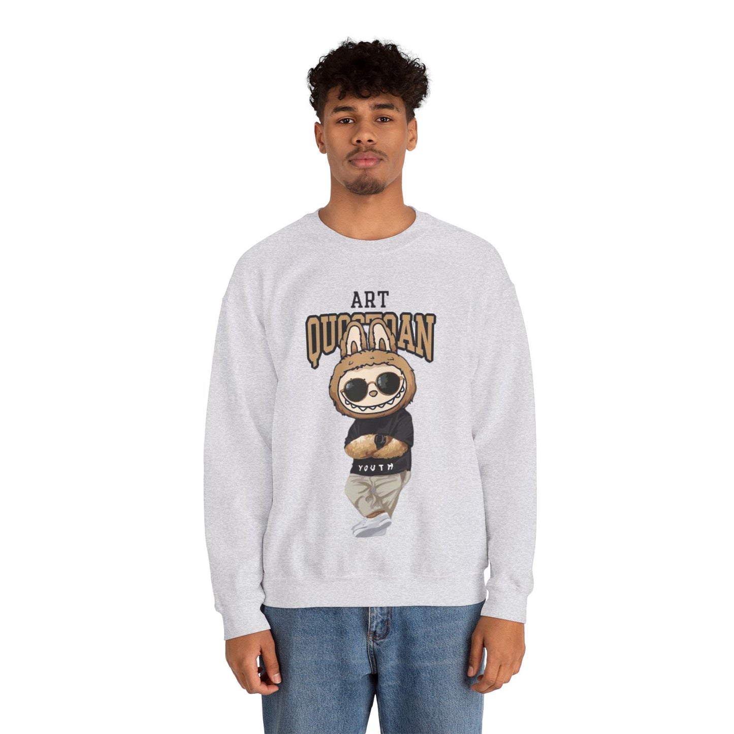 Felpa Unisex Labubu Art Quotidian – Streetwear Casual Heavy Blend.