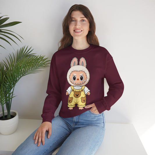 Felpa Unisex Labubu Teddy Overalls – Sweatshirt - Streetwear Heavy Blend™.