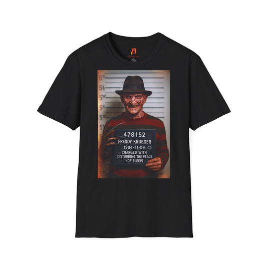 T-Shirt Unisex Freddy Krueger Mugshot – Maglietta Horror Nightmare | Cultura Pop & Halloween