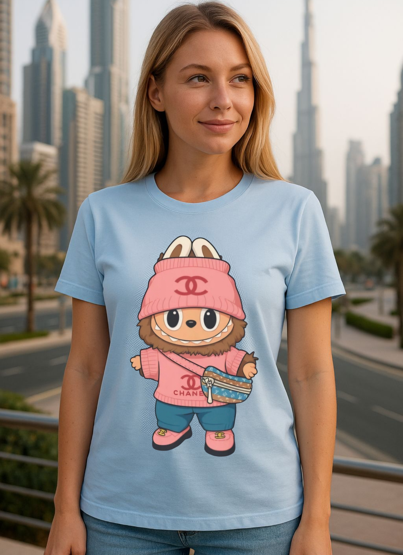 T-Shirt Unisex Labubu Softstyle – Outfit Streetwear  Kawaii.
