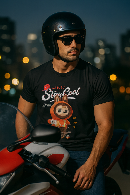 T-Shirt Unisex Labubu Softstyle – Design Streetwear Kawaii “Stay Cool”.
